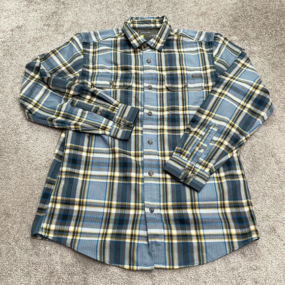 Eddie Bauer Classic Fit Flannel Shirt Men Medium Multi Plaid Casual Outdoor NWOT - Picture 1 of 13